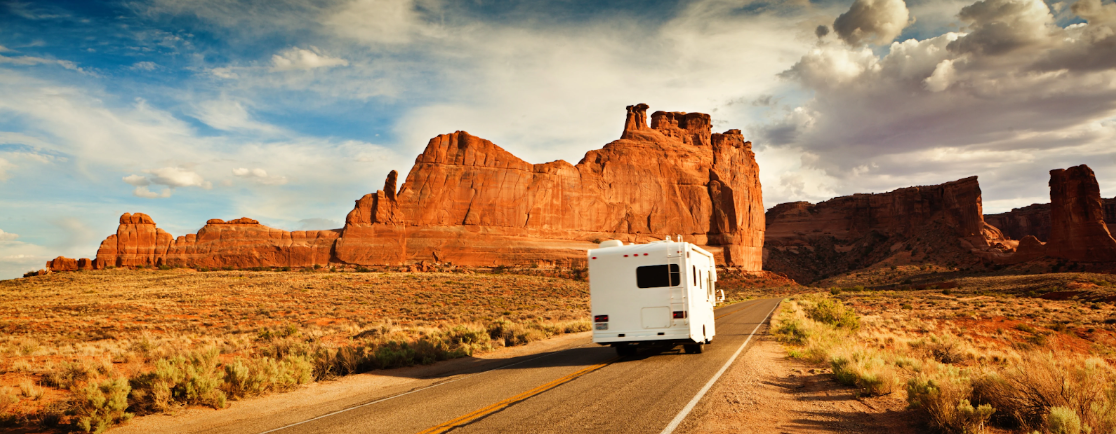 Sunrise Boat and RV Storage RV on Road